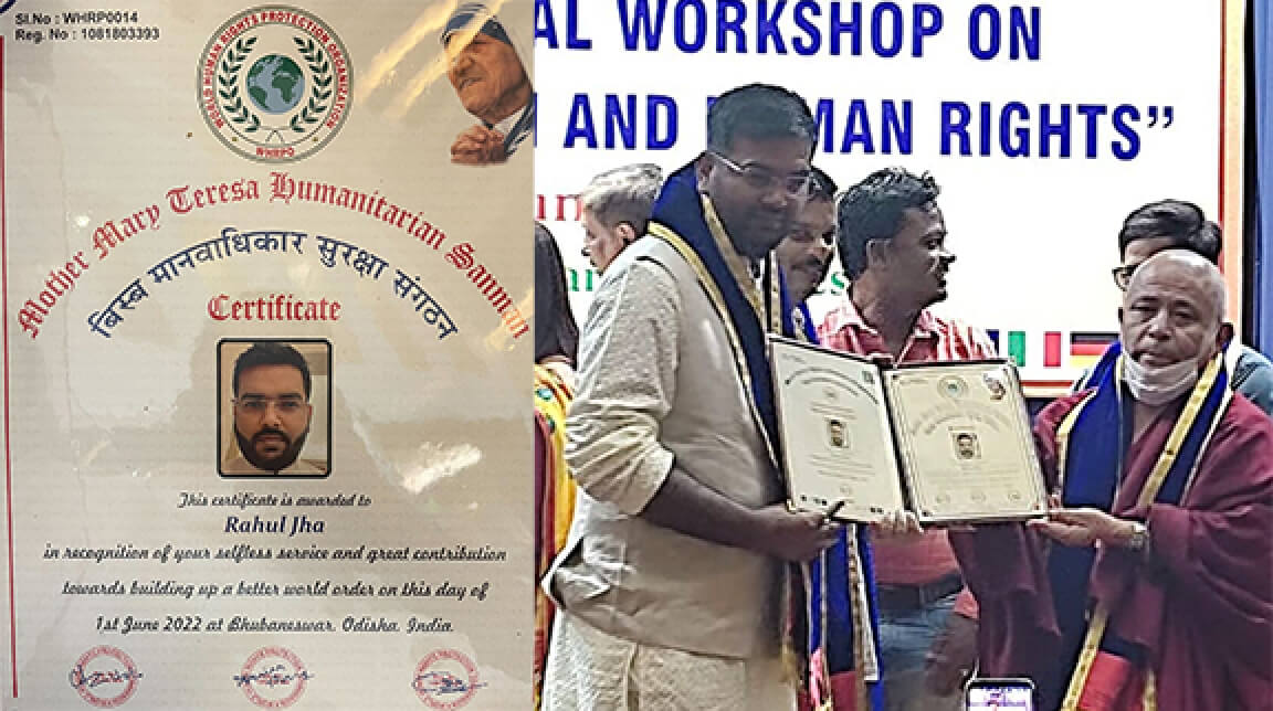 CEO Rahul Jha honored by WHRPC